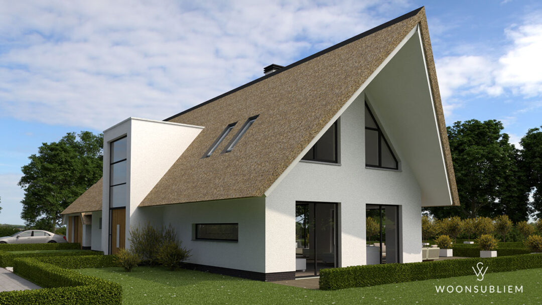 Villa met rietgedekte kap Hoogland